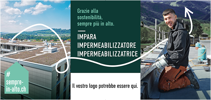 Baustellenblache Abdichter italienisch für Nachwuchsrekrutierung Gebäudehülle Schweiz