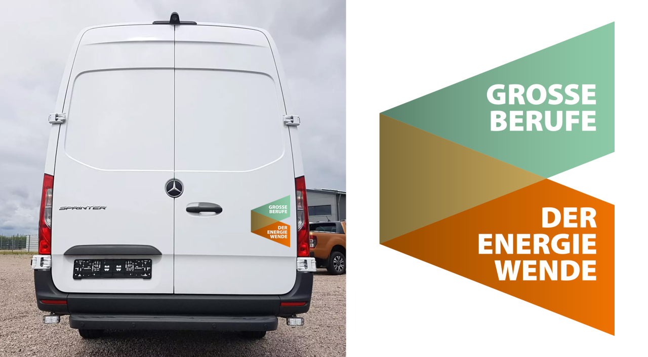 Grosse Berufe der Energiewende - Autoaufkleber